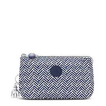 Plecaki Kipling Creativity Large Printed Pouch Niebieskie Białe | PL 1122ZU